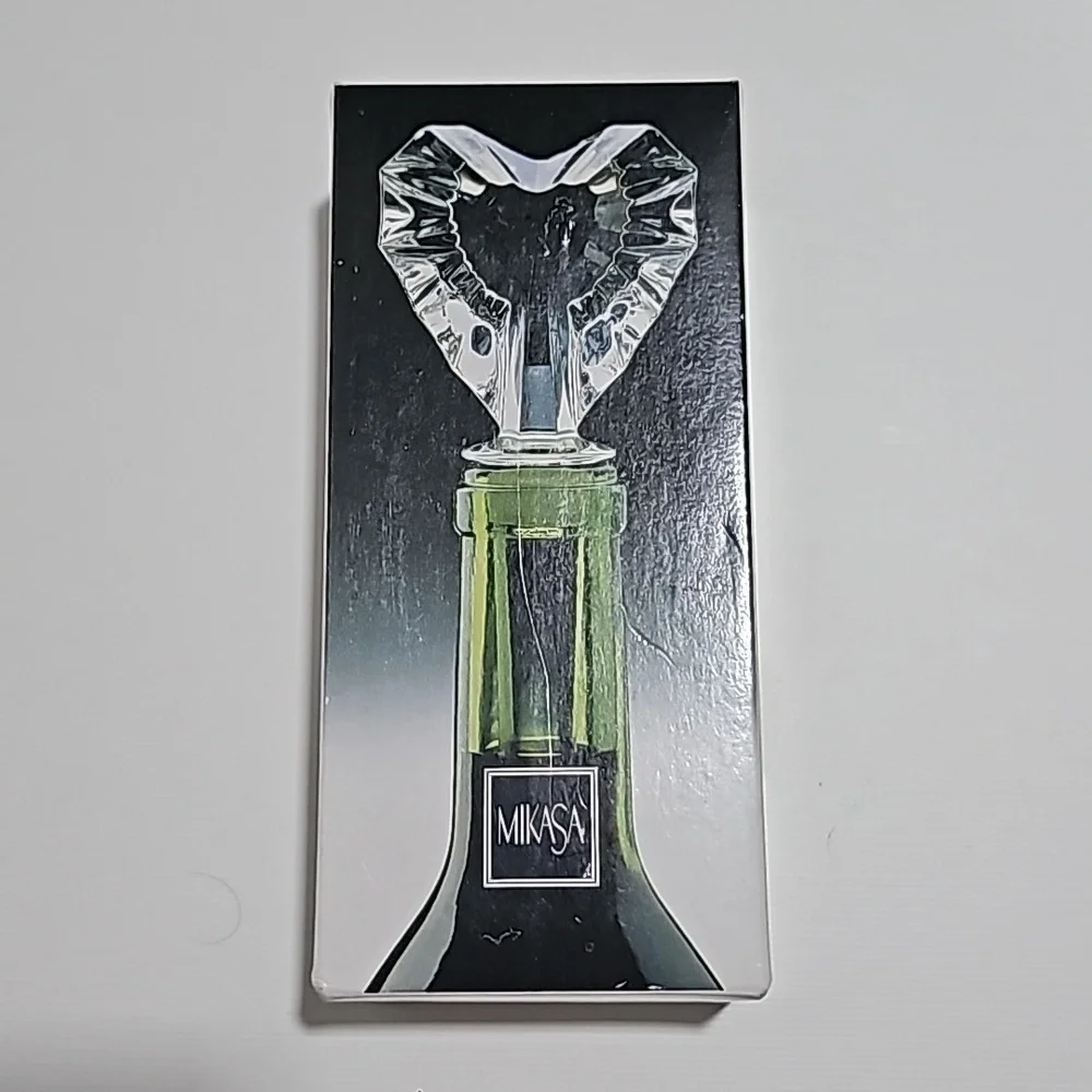 NIB MIKASA VENUS LEAD NEW CRYSTAL WINE VINTAGE BOTTLE STOPPER